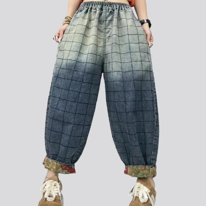 Baggy dip-dyed denim pants