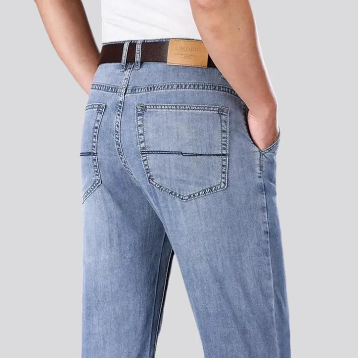 Whiskered men's straight jeans