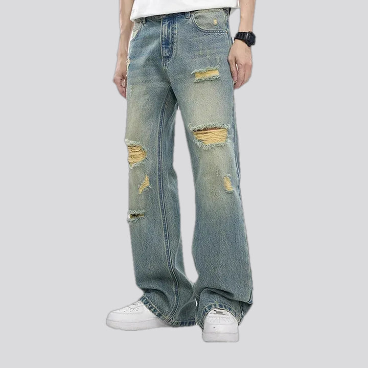 Stylish loose fit bootcut jeans for men