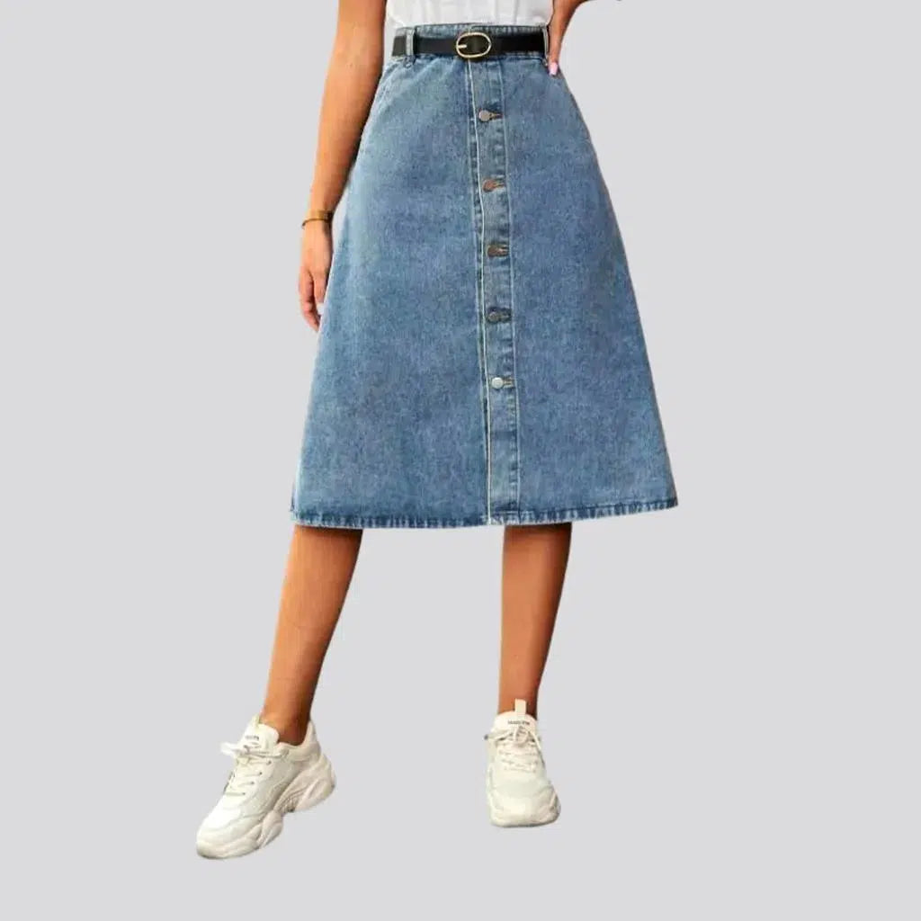 High-waist a-line jean skirt for ladies | Jeans4you.shop
