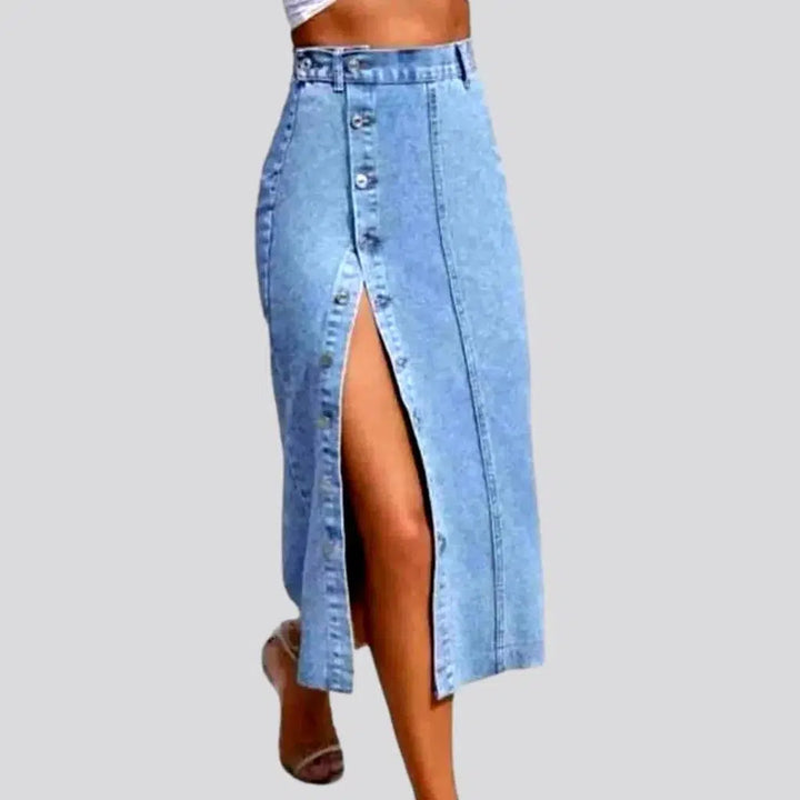 Light-wash vintage jean skirt for ladies | Jeans4you.shop