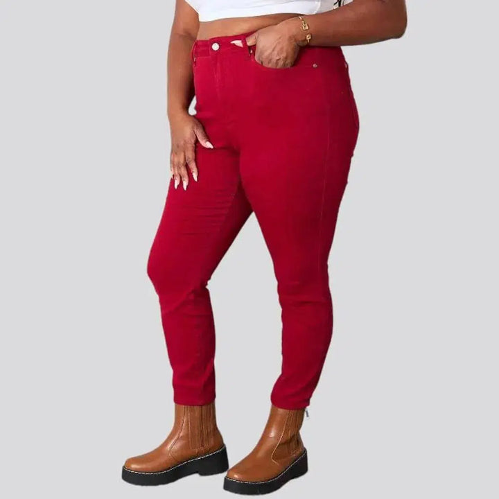 Red women's y2k jeans